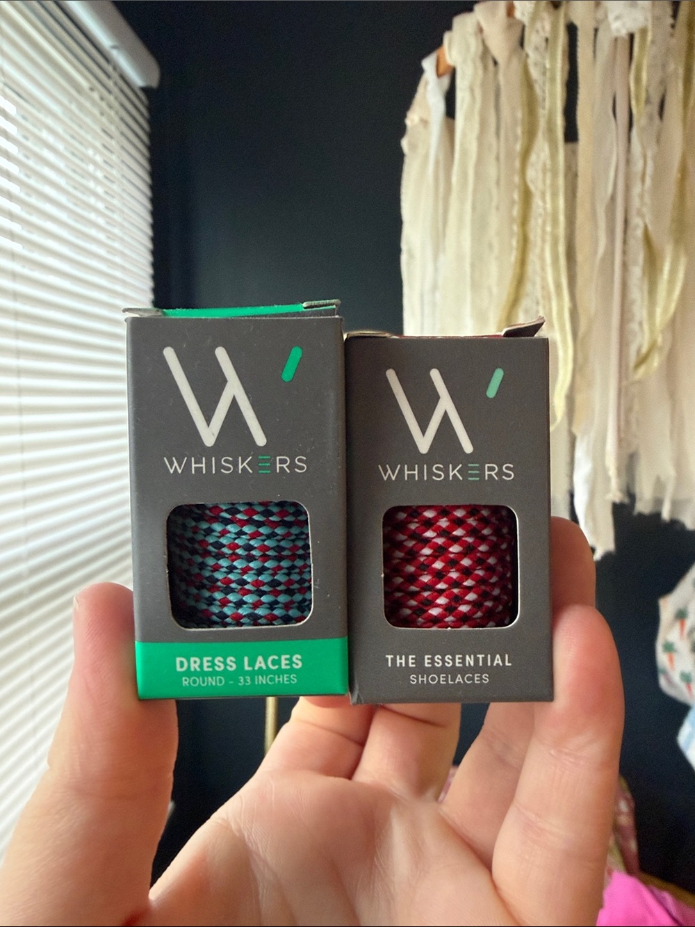 NIB two pair Whiskers dress shoe laces 33” round